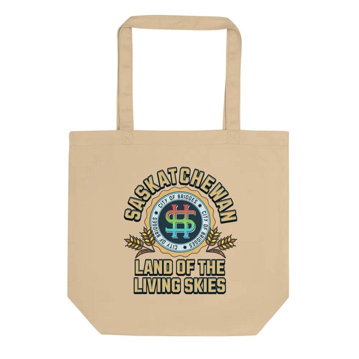 Saskatchewan Land Of The Living Skies Circular Logo Eco Tote product image (1)