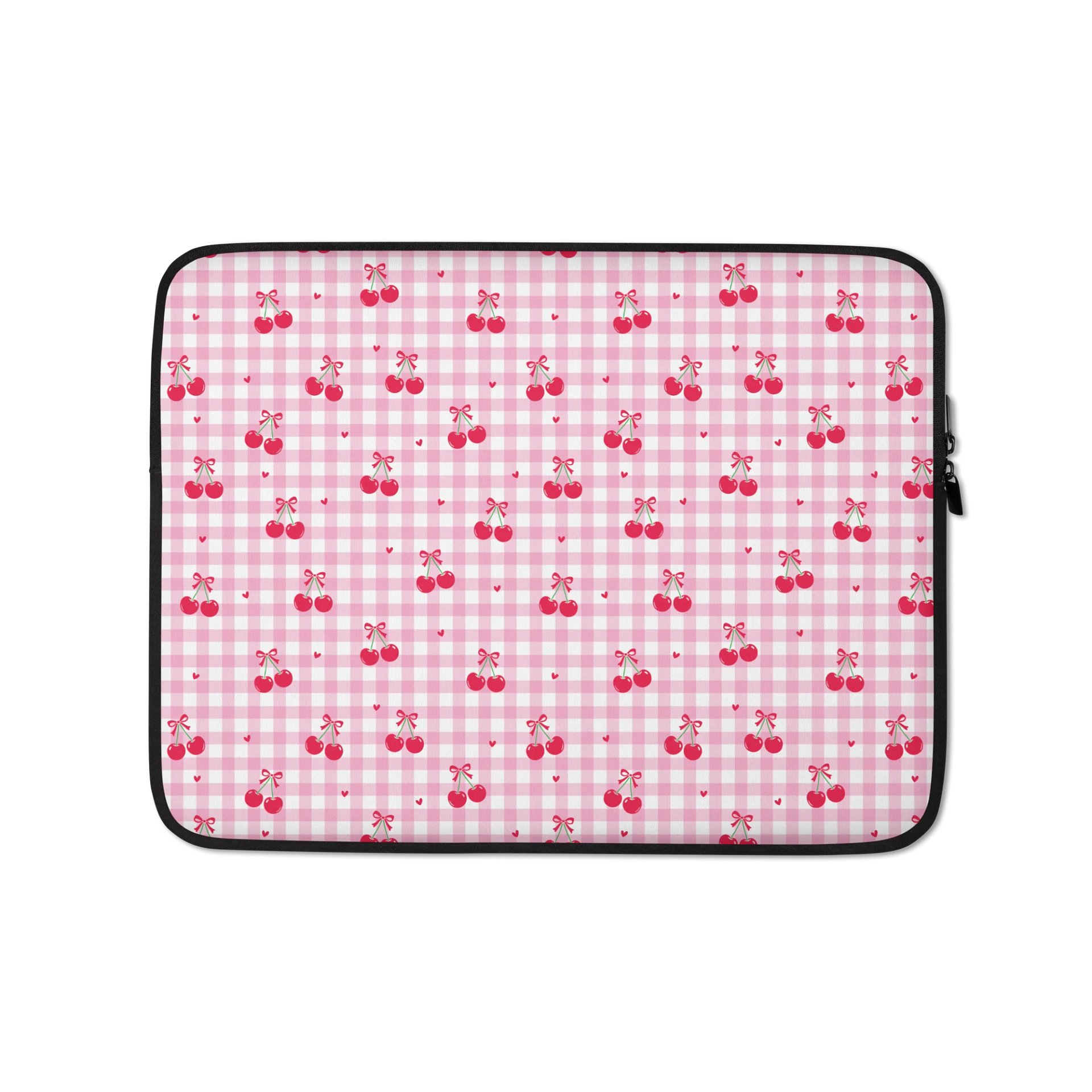 Cherries and Plaid Dreams Laptop Sleeve product image (1)