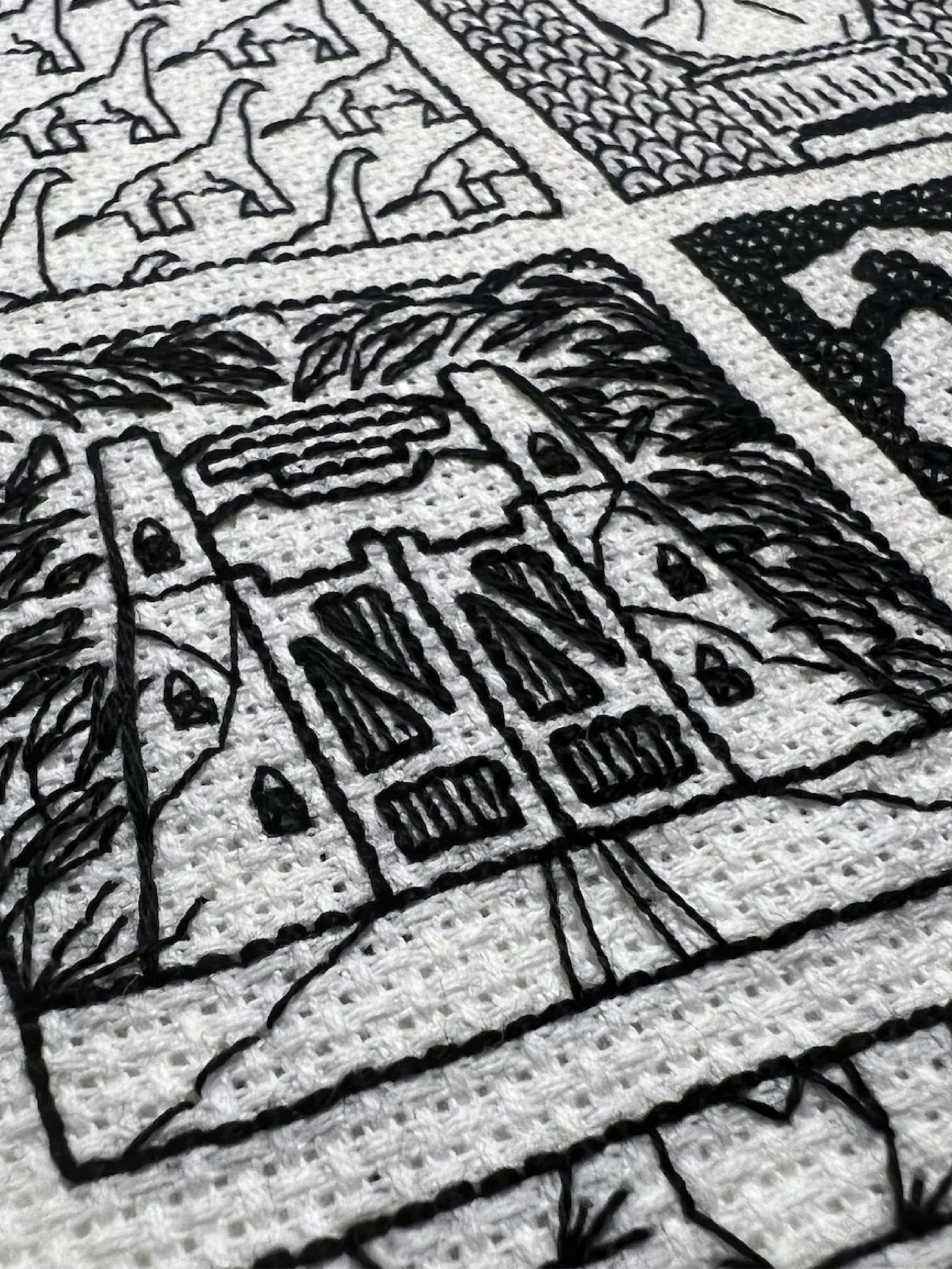 Dinosaur Safari • Blackwork Cross Stitch Pattern • PDF Digital Download product image (6)