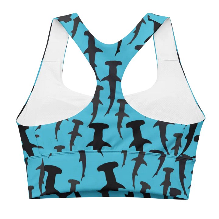 Hammerhead Sharks - Clear Ocean - Recycled Polyester - Longline Sports Bra product image (2)