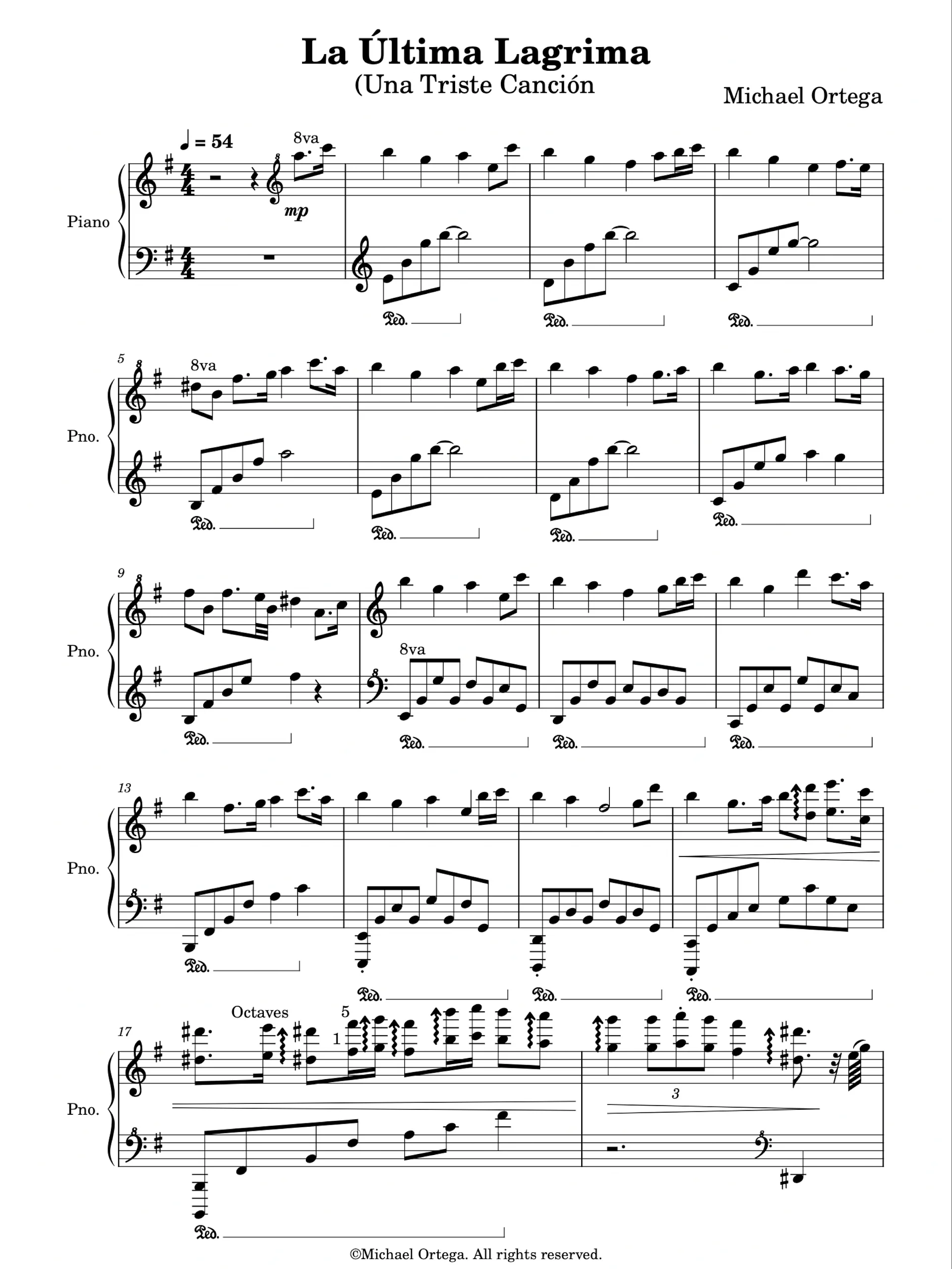 La Última Lagrima (Piano Score) product image (2)