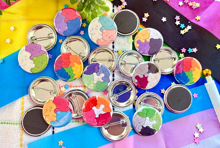 Pride Gummy Bear Buttons and Magnets product image (1)