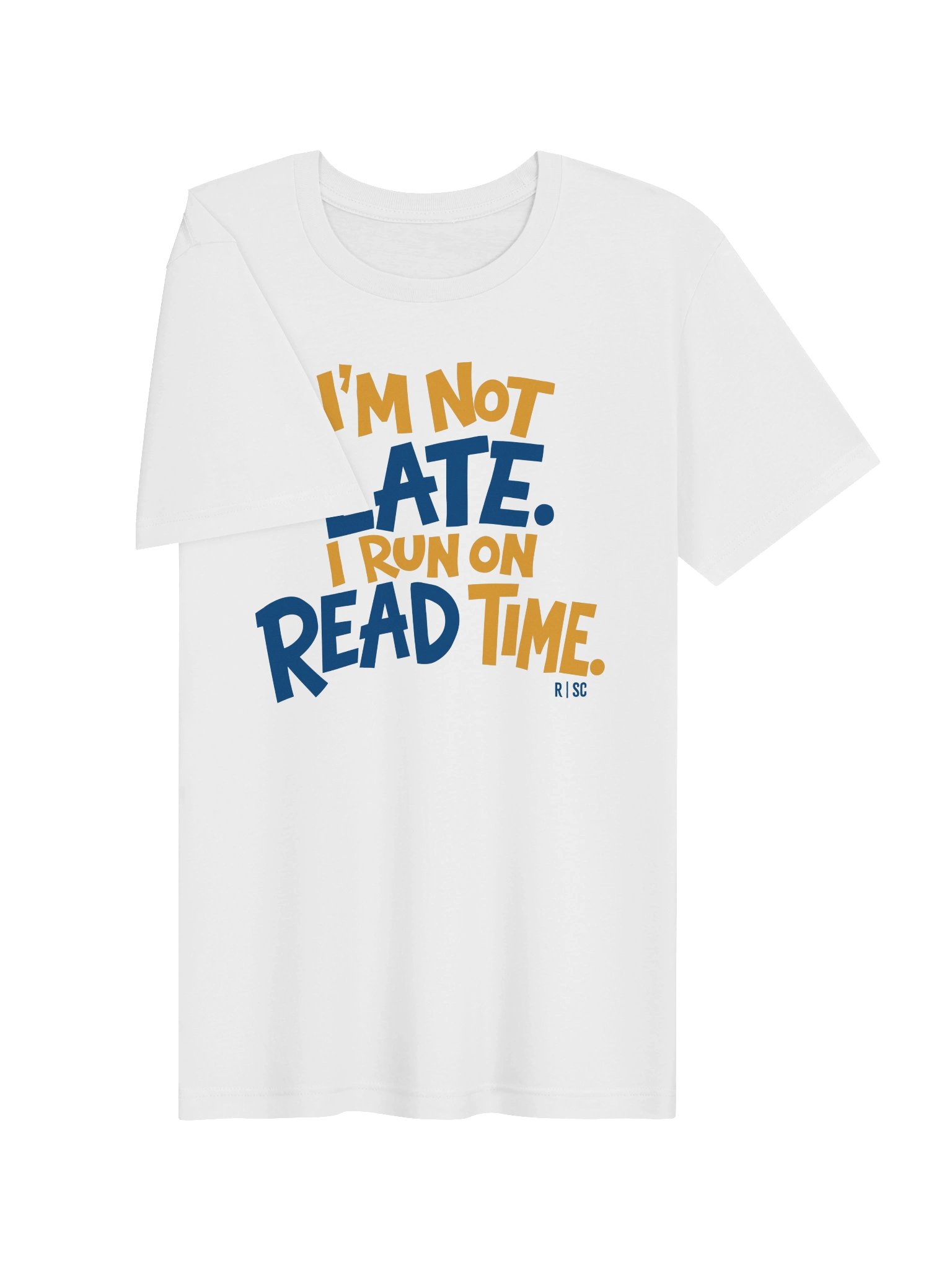 Read Time T-Shirt (Orange & Blue) product image (3)