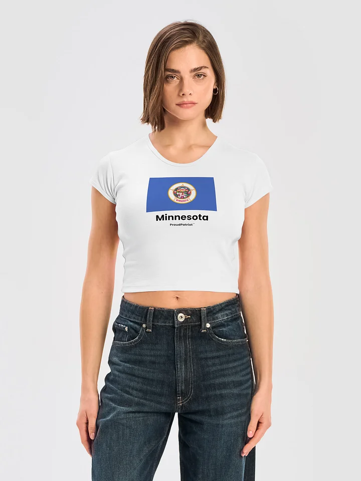 Minnesota Women's Ribbed Baby Tee Crop Top product image (1)