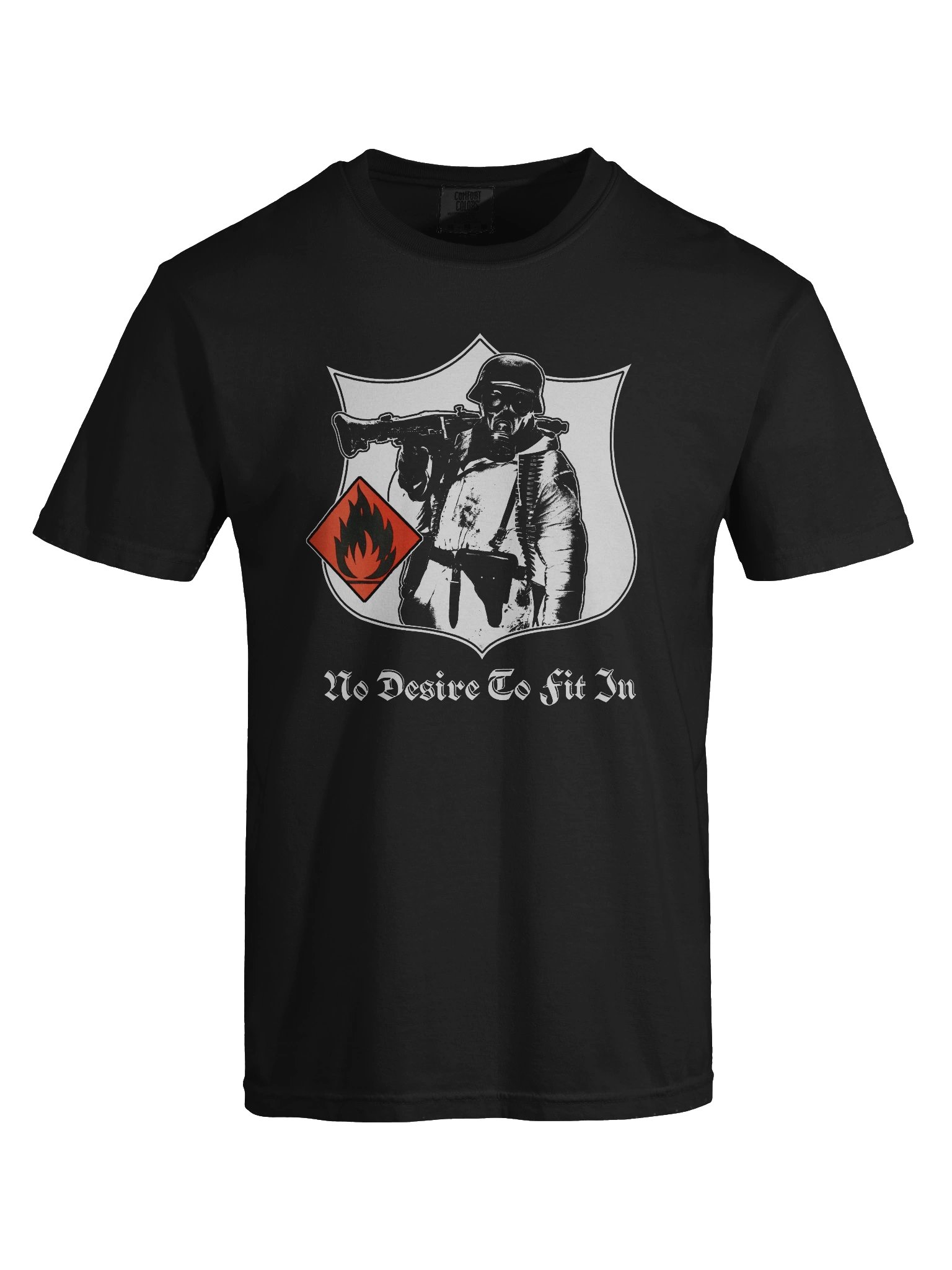 "NO DESIRE TO FIT IN" TSHIRT BACKPRINT product image (5)