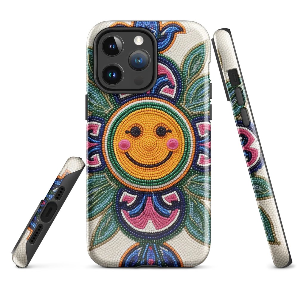 Smiley Face with Flowers iPhone® Tough Case product image (4)