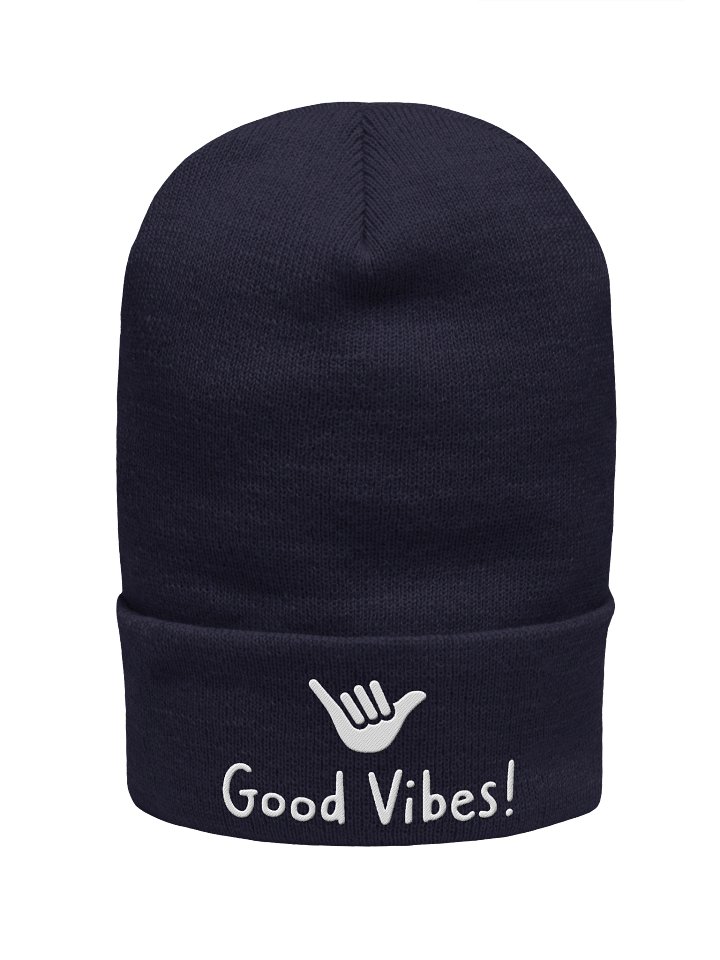Good Vibes! Embroidered Cuffed Beanie – Soft & Cozy Unisex Accessory for Everyday Elegance product image (2)