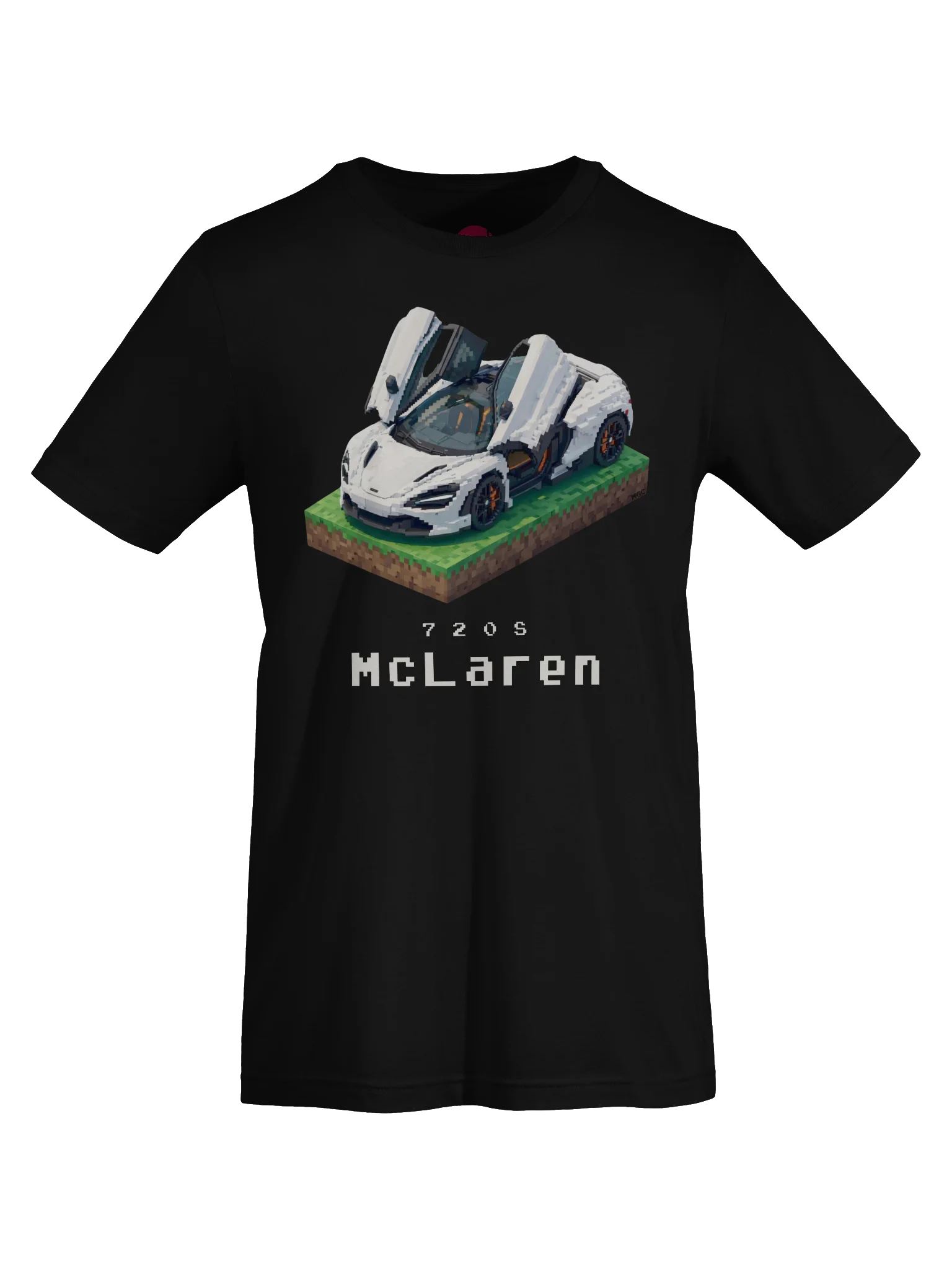 White McLaren 720S Shirt (Pixel, Retro, Minecraft) product image (57)