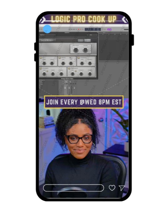 Free Canva Music Stream Overlay Template for Music Creators (Horizontal + Vertical for OBS Studio) product image (2)