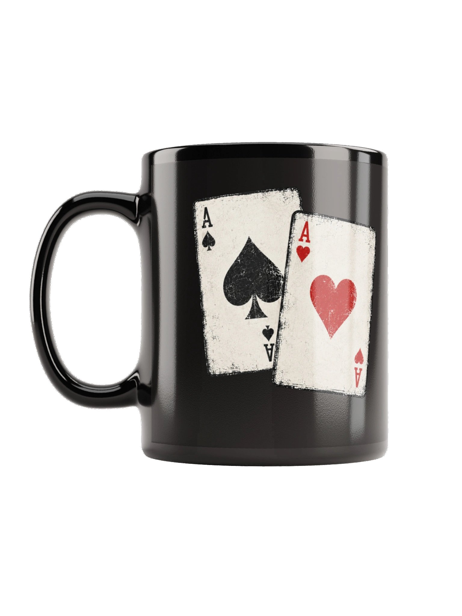 Playing Card Mug | Ace of Spades & Hearts Poker Mug Gift product image (4)