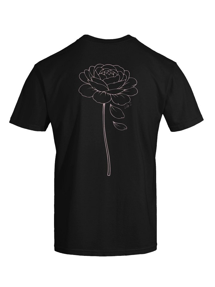 Rose “love hard” T-Shirt - Back Print (Dark Colours) product image (1)