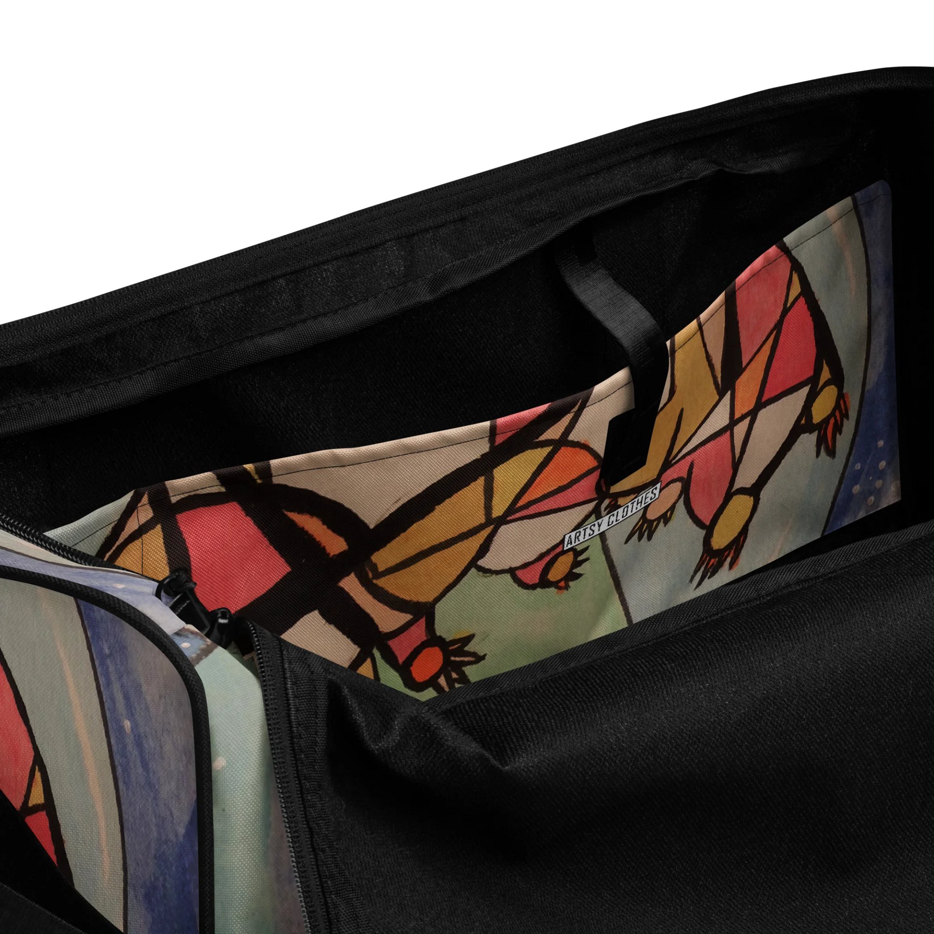 Cubism Painting: The Dream of a Tardigrade All-Over Print Duffle Bag by Sublicolor product image (6)