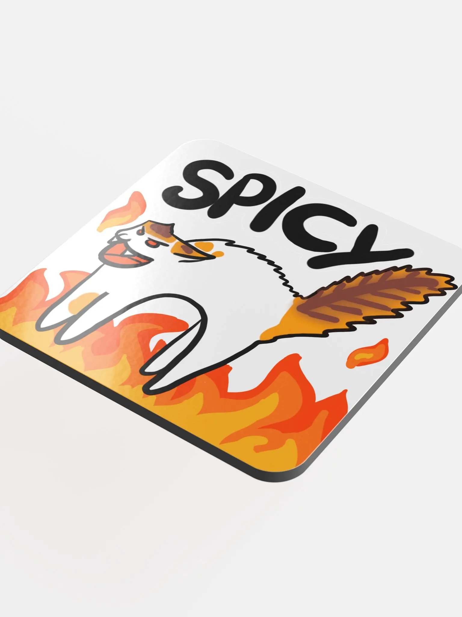 Spicy Emote Glossed Cork Coaster product image (4)