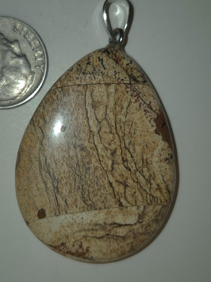 Picture Jasper Tear Drop Pendent product image (1)