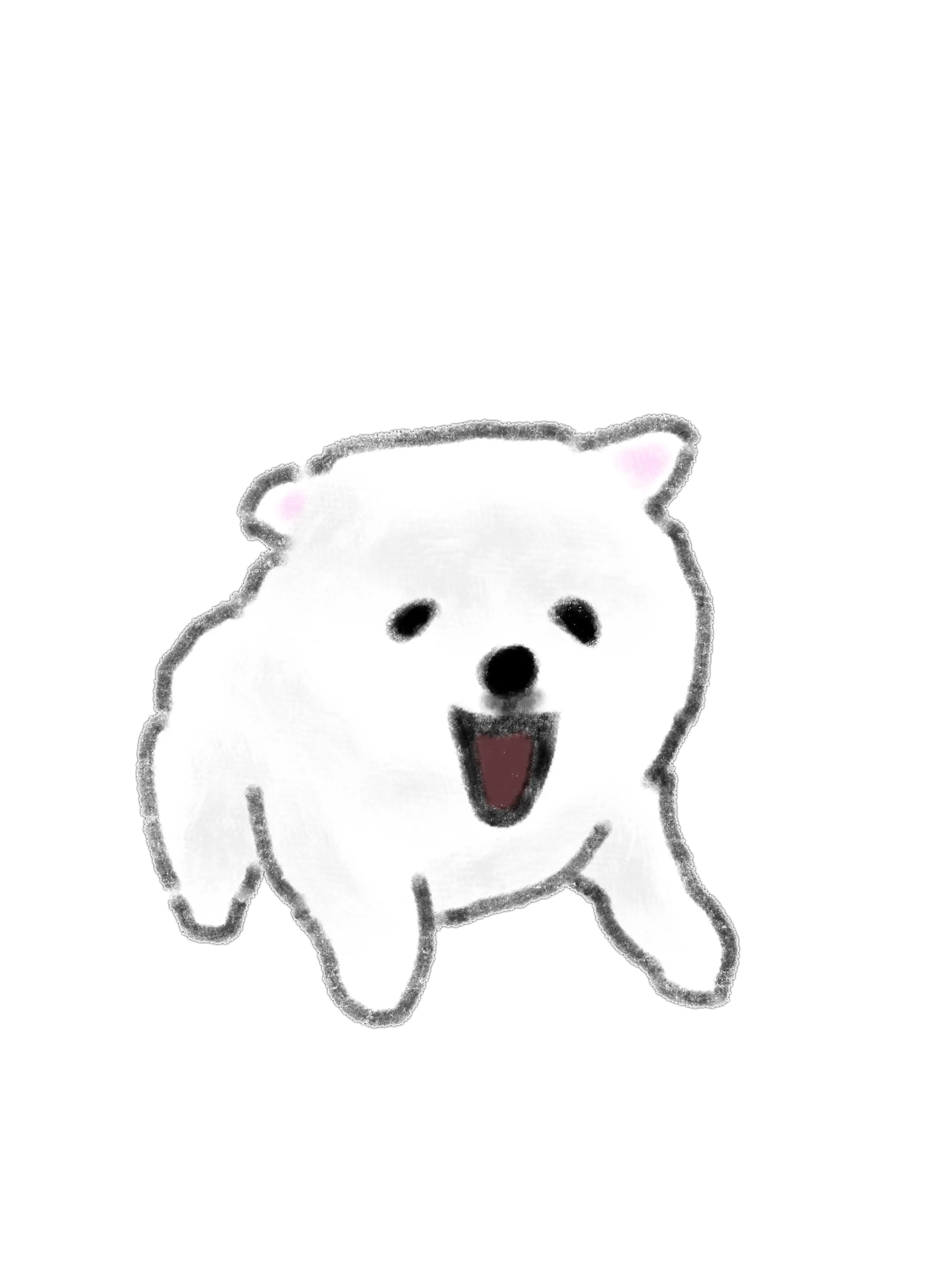15 Hand-Drawn White Dog PNG Clipart Bundle product image (3)