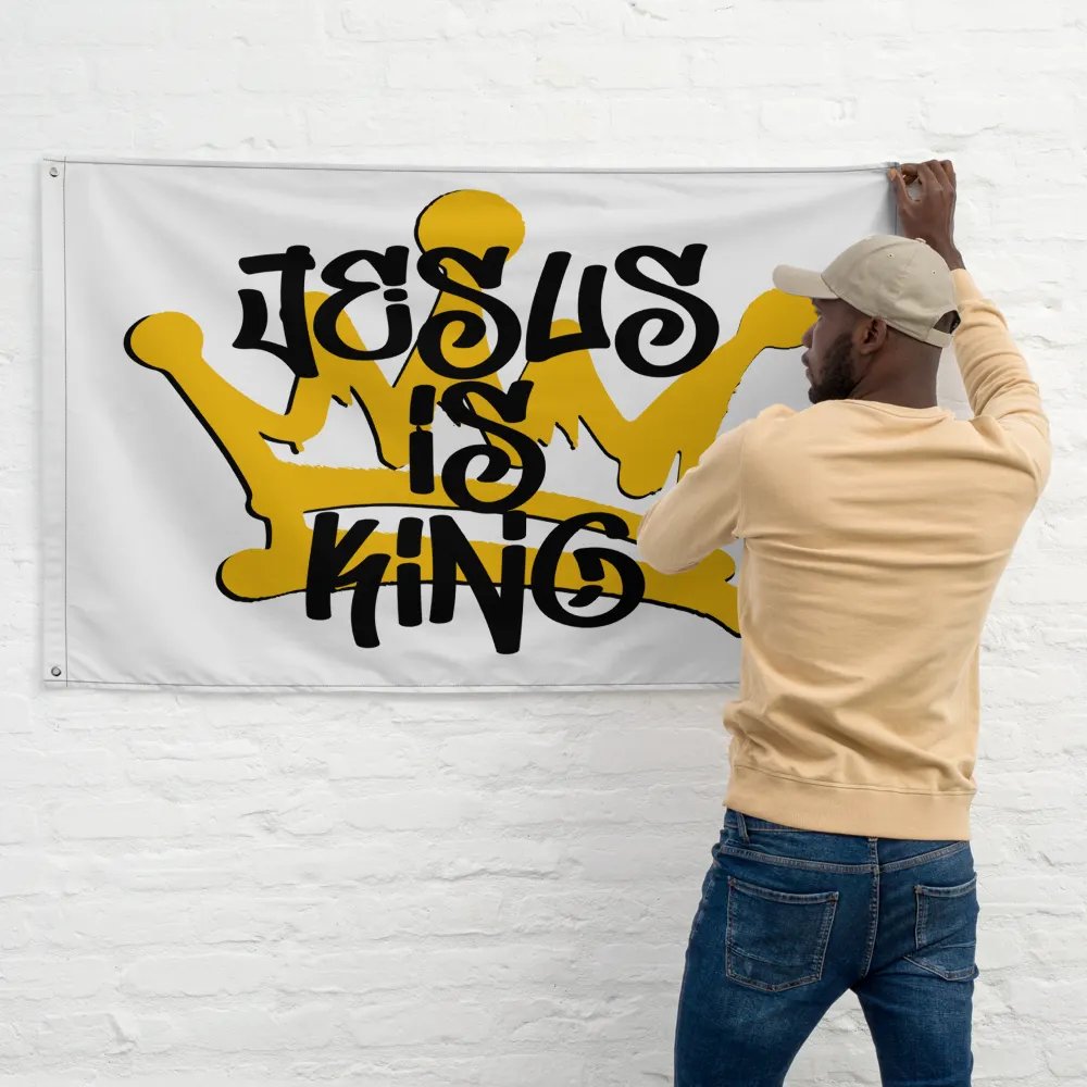 JESUS IS KING Flag product image (11)