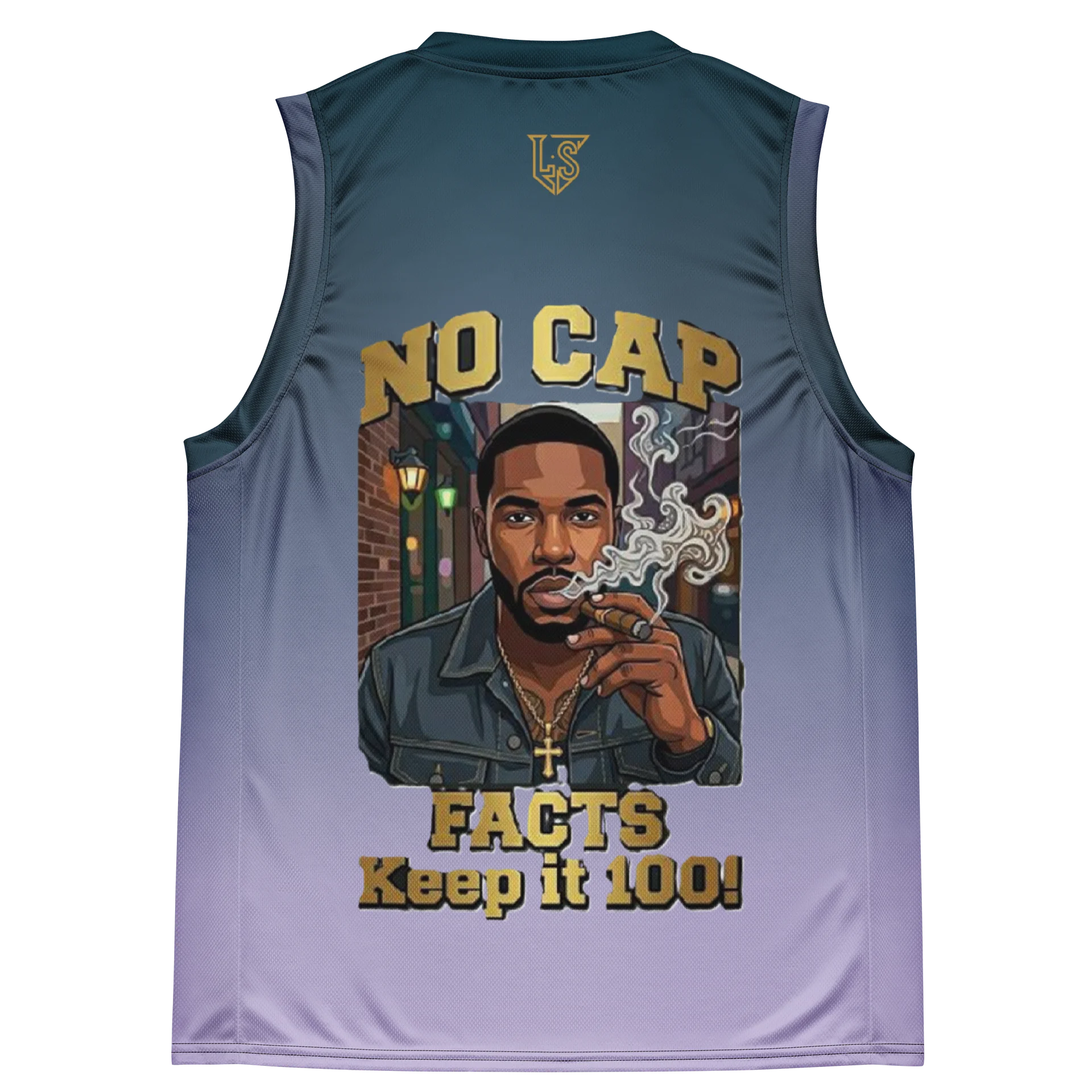 No Cap Purple Fade Sleeveless Pattern Design product image (4)