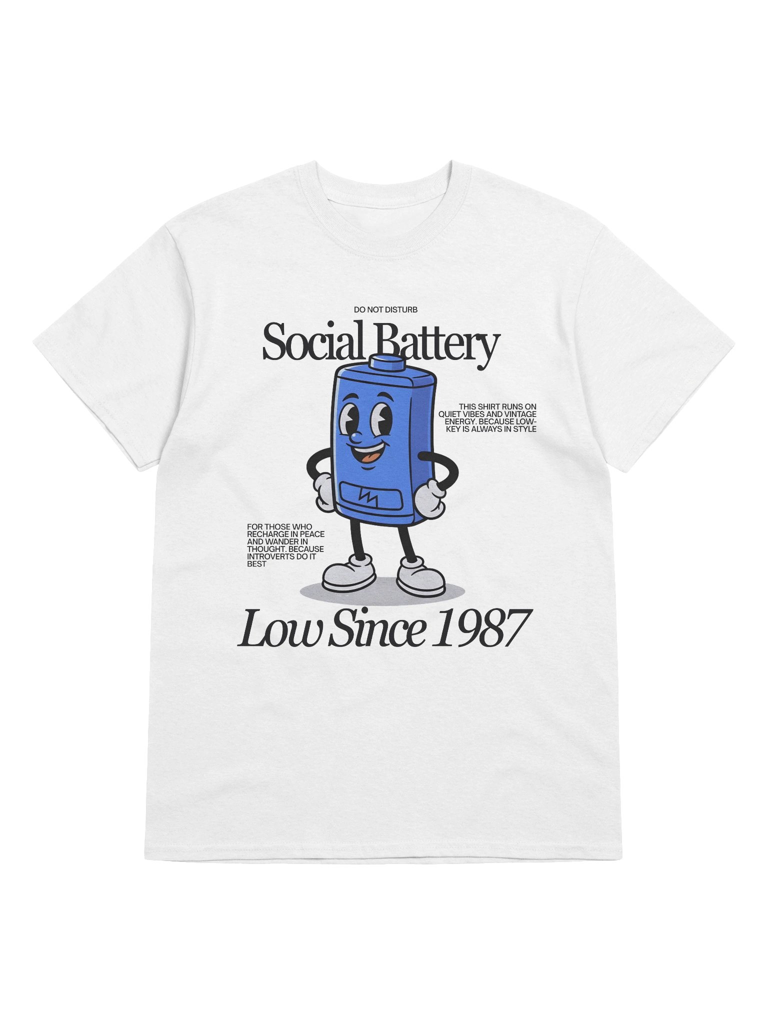 Social Battery Low Since 1987 unisex T-Shirt product image (1)