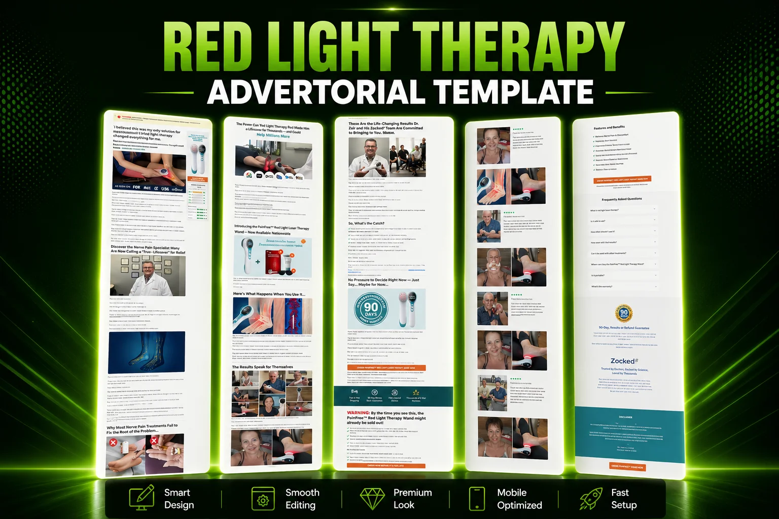 Red Light Therapy Funnelish Advertorial Template product image (1)