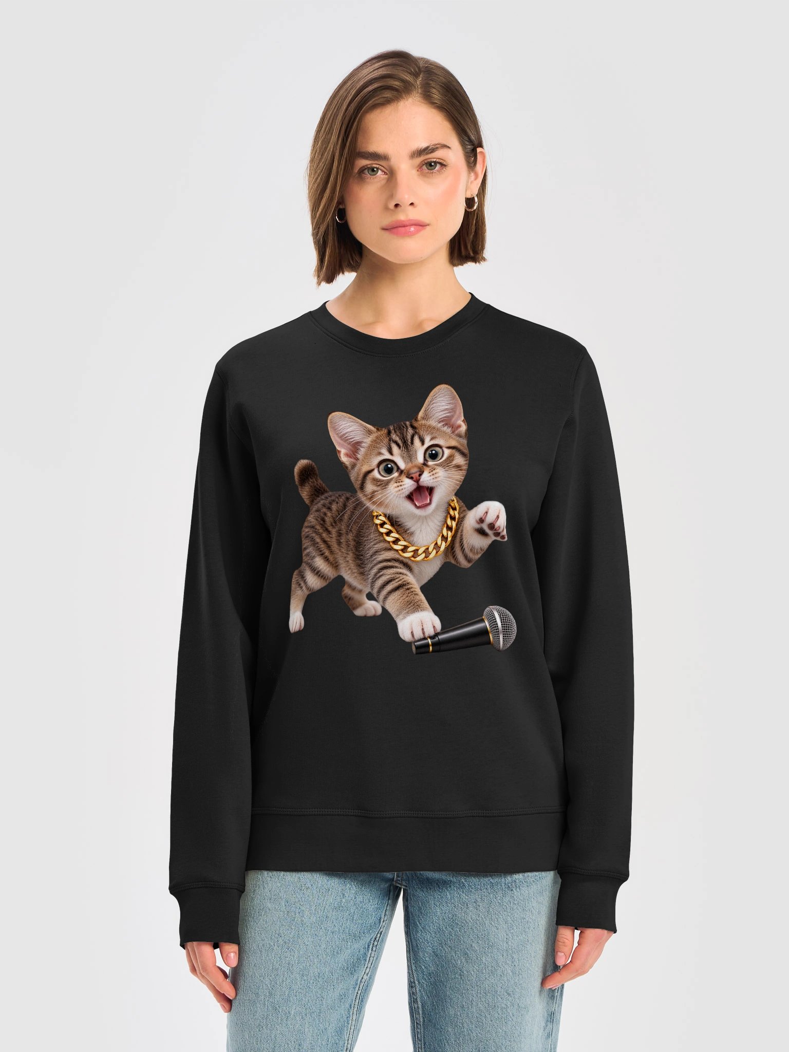 Hip Hop Toybob Kitten – Organic Unisex Sweatshirt product image (23)