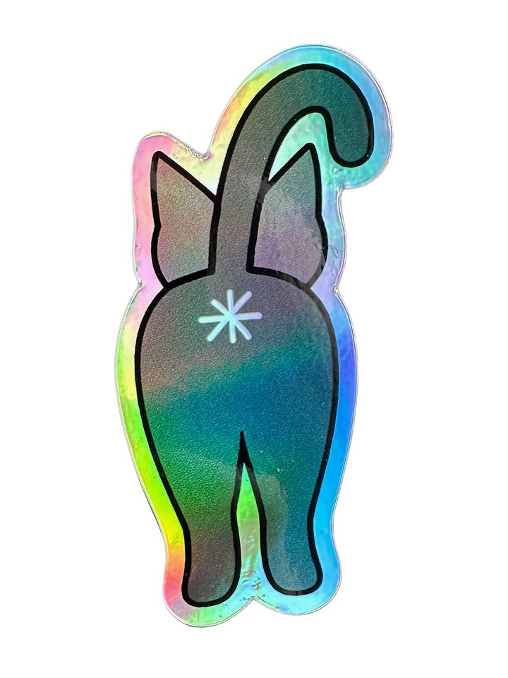Holographic Cat Butt sticker product image (1)