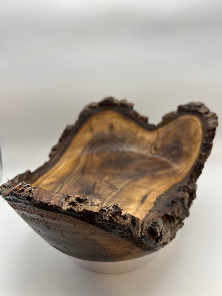 Sculptural Live-Edge Black Walnut "Tri-Corn" Vessel product image (2)