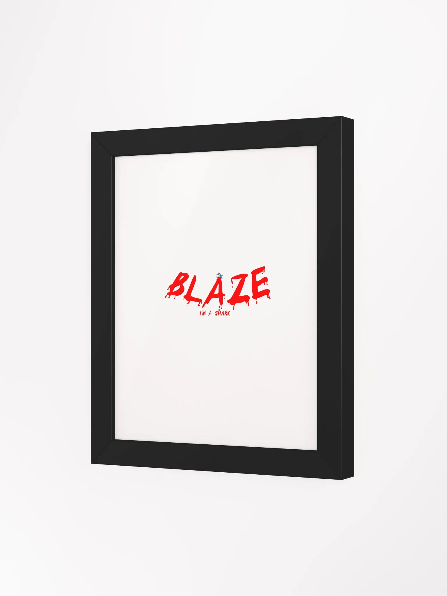 blaze I am a shark framed poster product image (14)