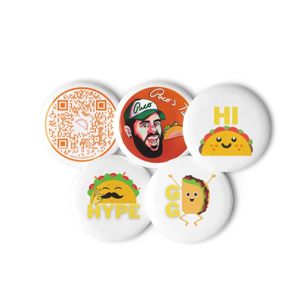 Cheerful Taco Pin Button Set product image (11)