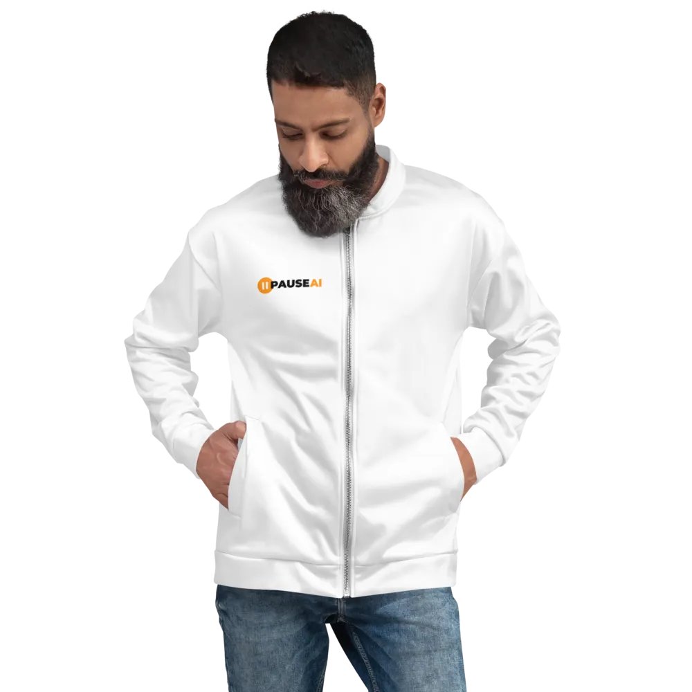 White Bomber Jacket (Unisex) product image (8)