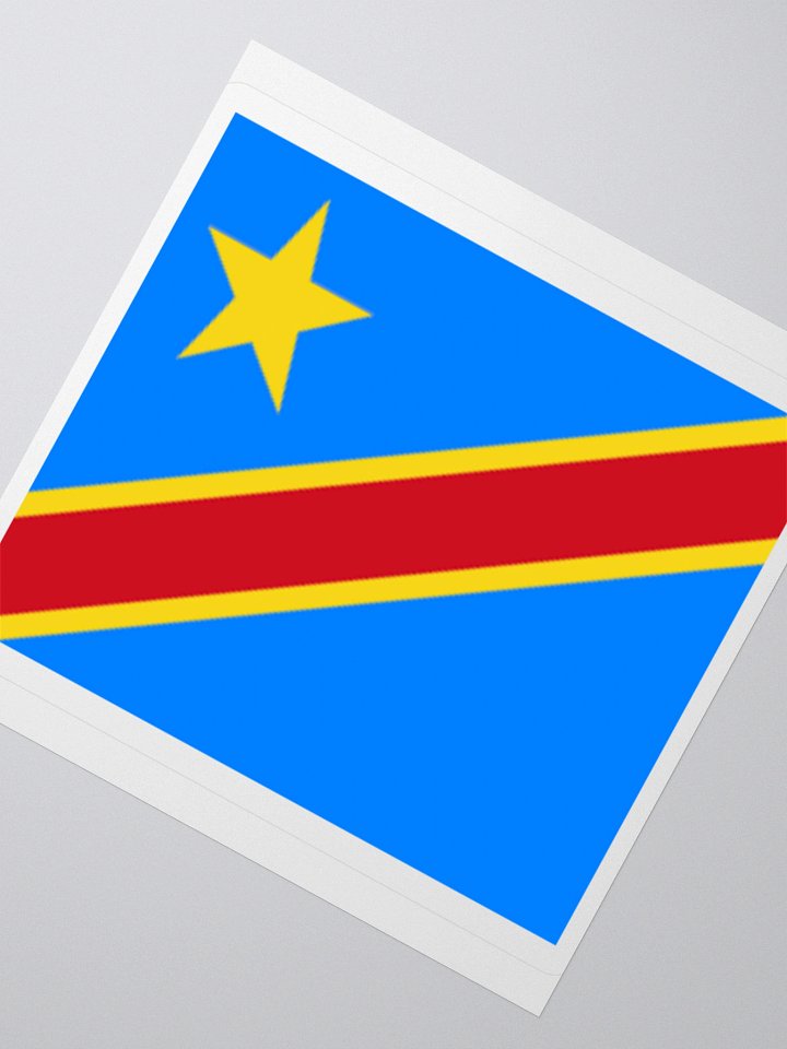 Democratic Republic of Congo Flag Sticker | Star Design | Durable Vinyl | 3 Sizes product image (4)