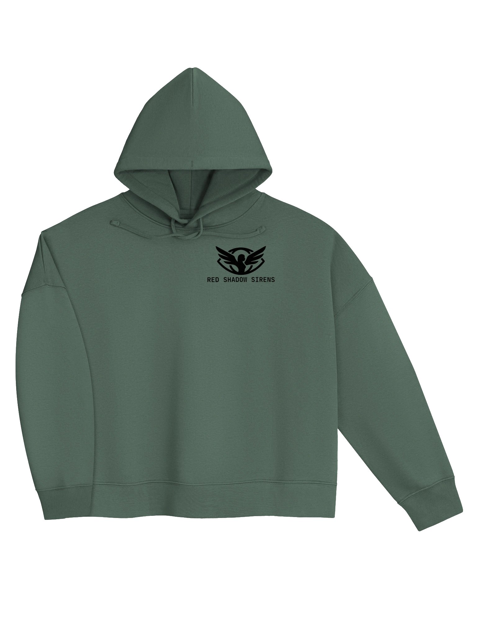 Women's organic hoodie (agency logo, black) product image (3)