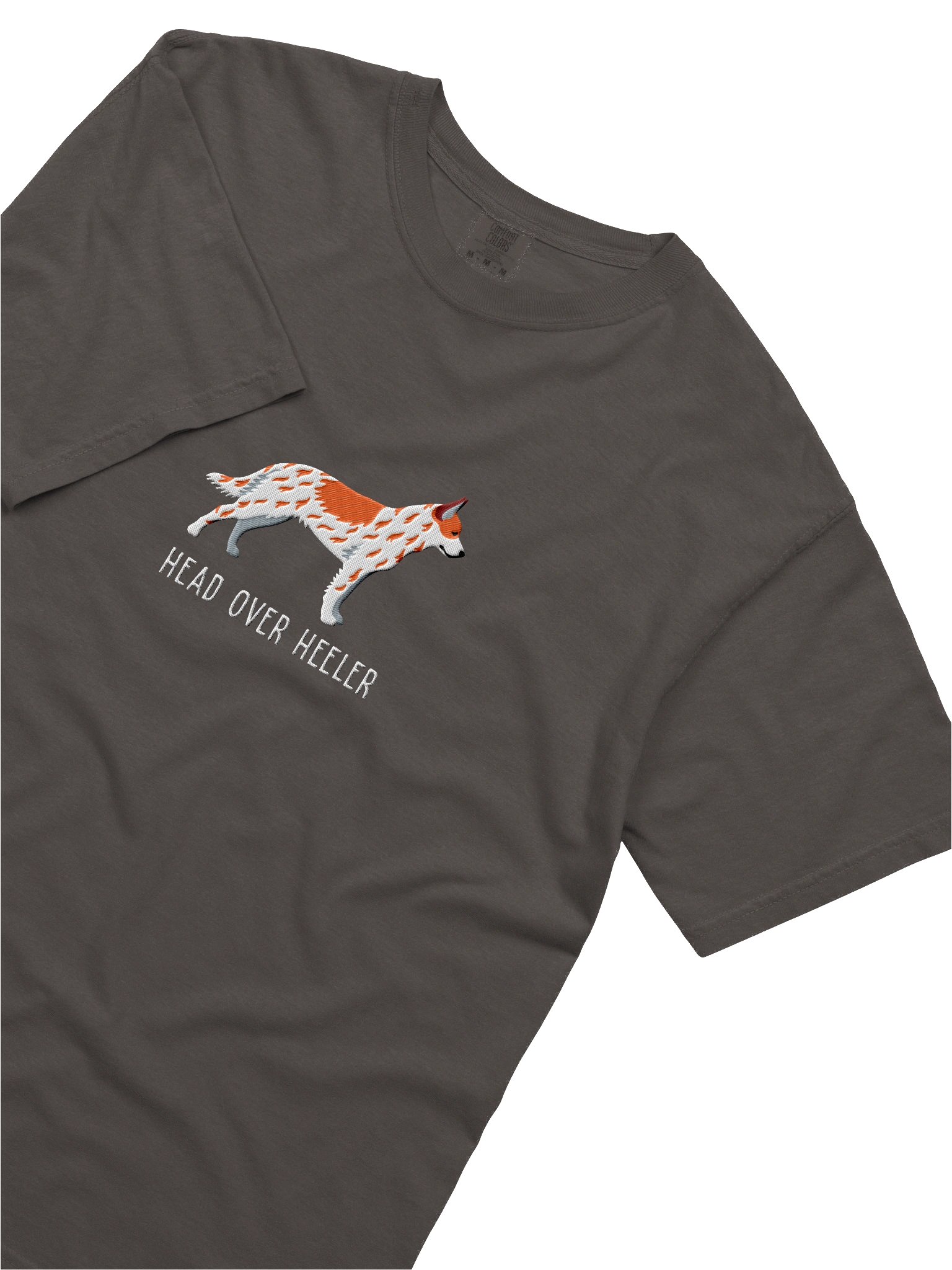 Head Over Heeler T-Shirt(Embroidered) of an Australian Cattle Dog(Red Heeler) product image (8)