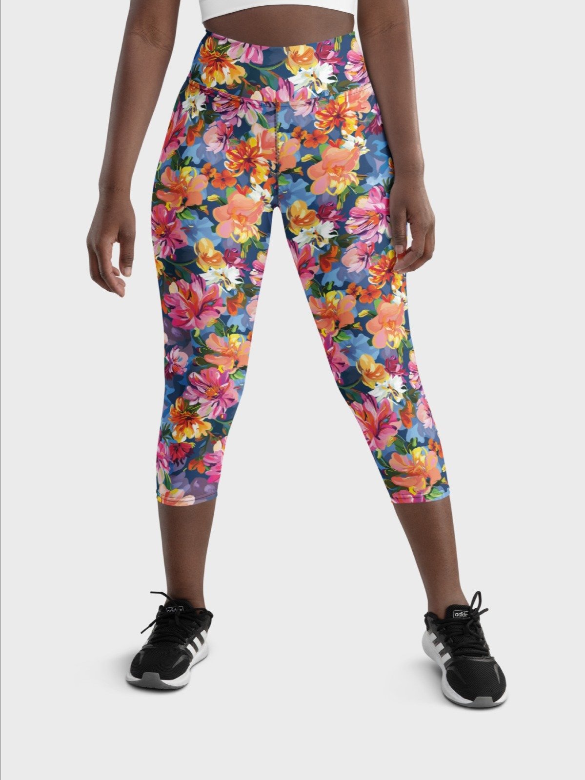 Capri Leggings "Bold Abstract Florals" product image (5)