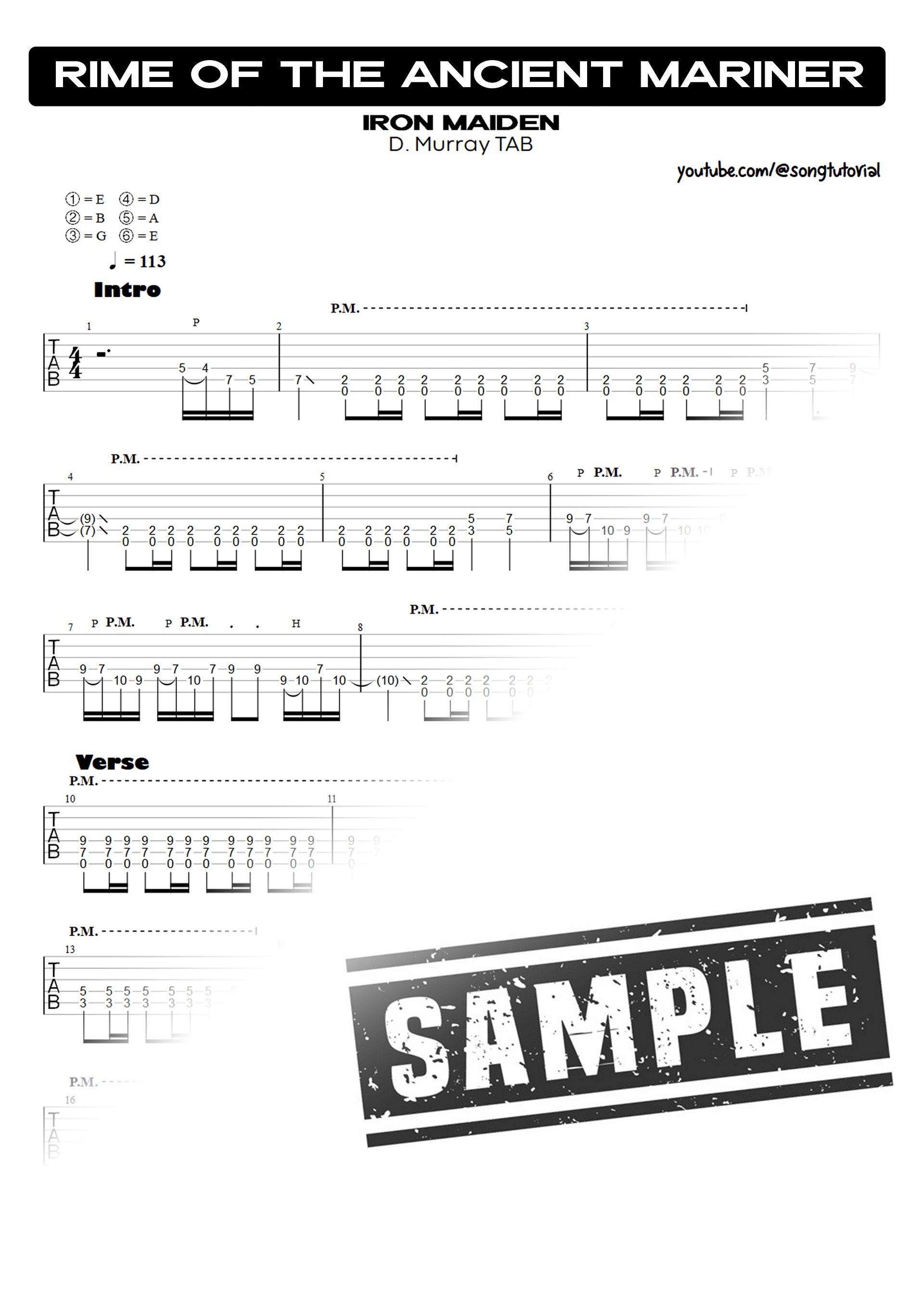 Rime of the Ancient Mariner PDF TAB + Backing Track MP3 product image (2)