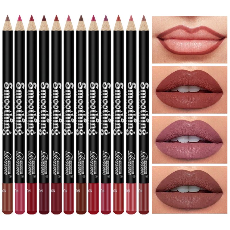 12-Shade Waterproof Matte Lip Liner Set product image (1)