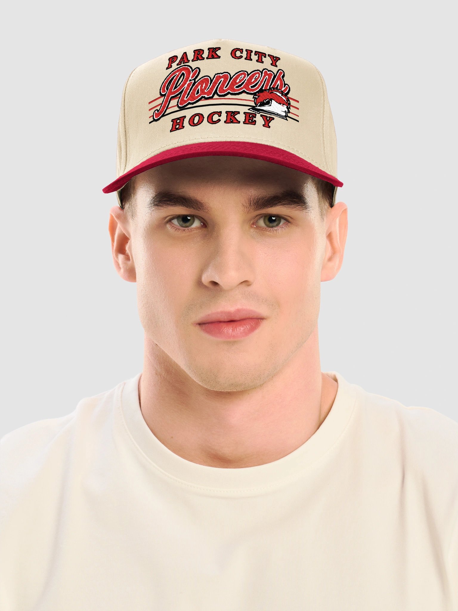 Pioneers Hockey Snapback — Red/Natural product image (5)