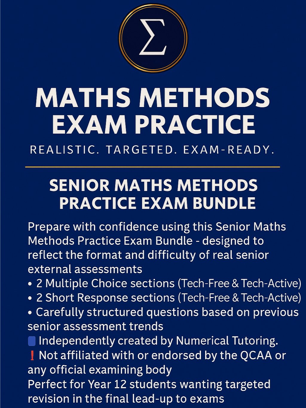 Exam Bundle Pack — Maths Methods, Specialist Maths, Chemistry & Physics product image (4)