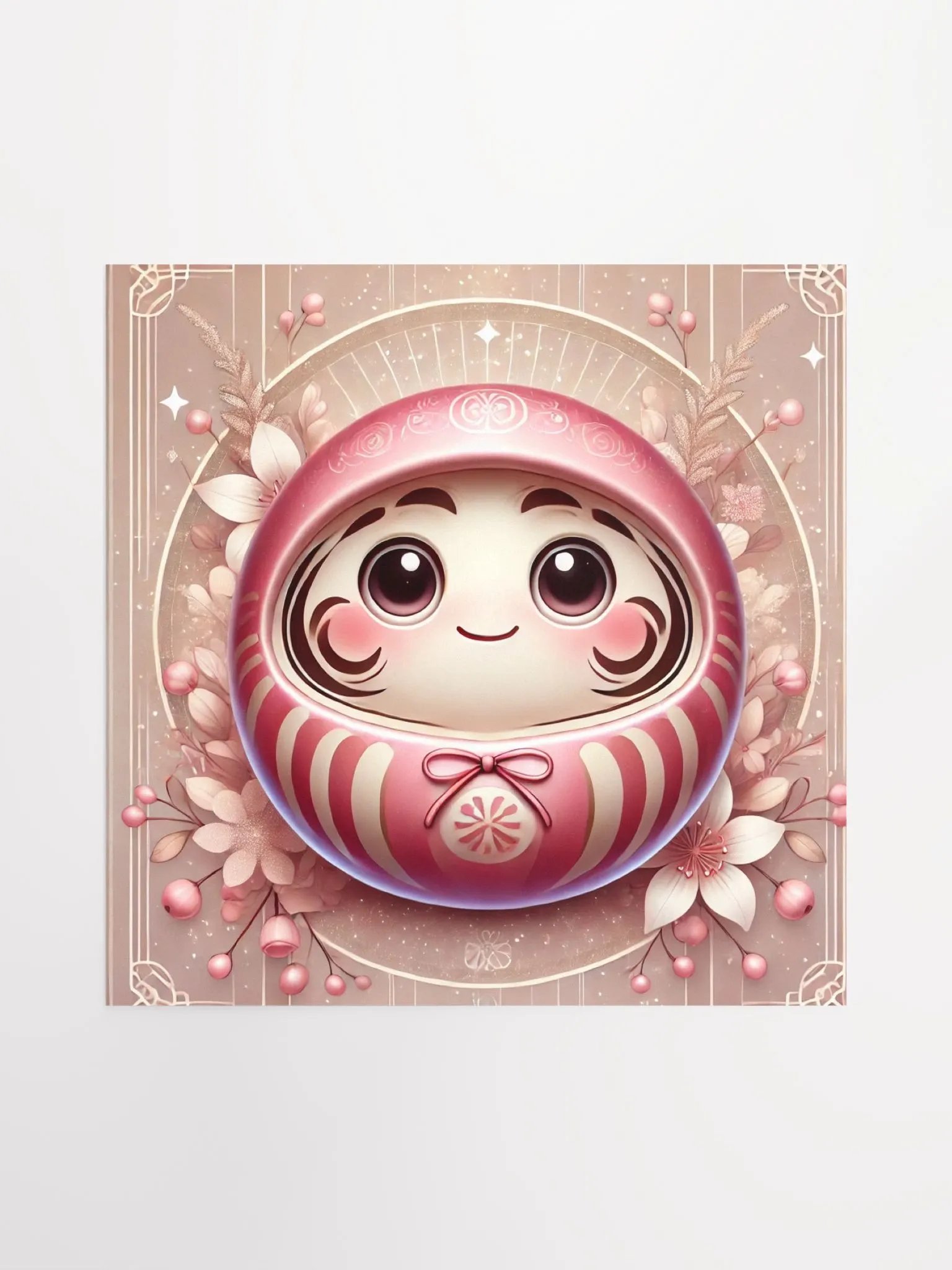 ピンクだるま: 幸運とモチベーションを引き寄せる - ポスター product image (1)