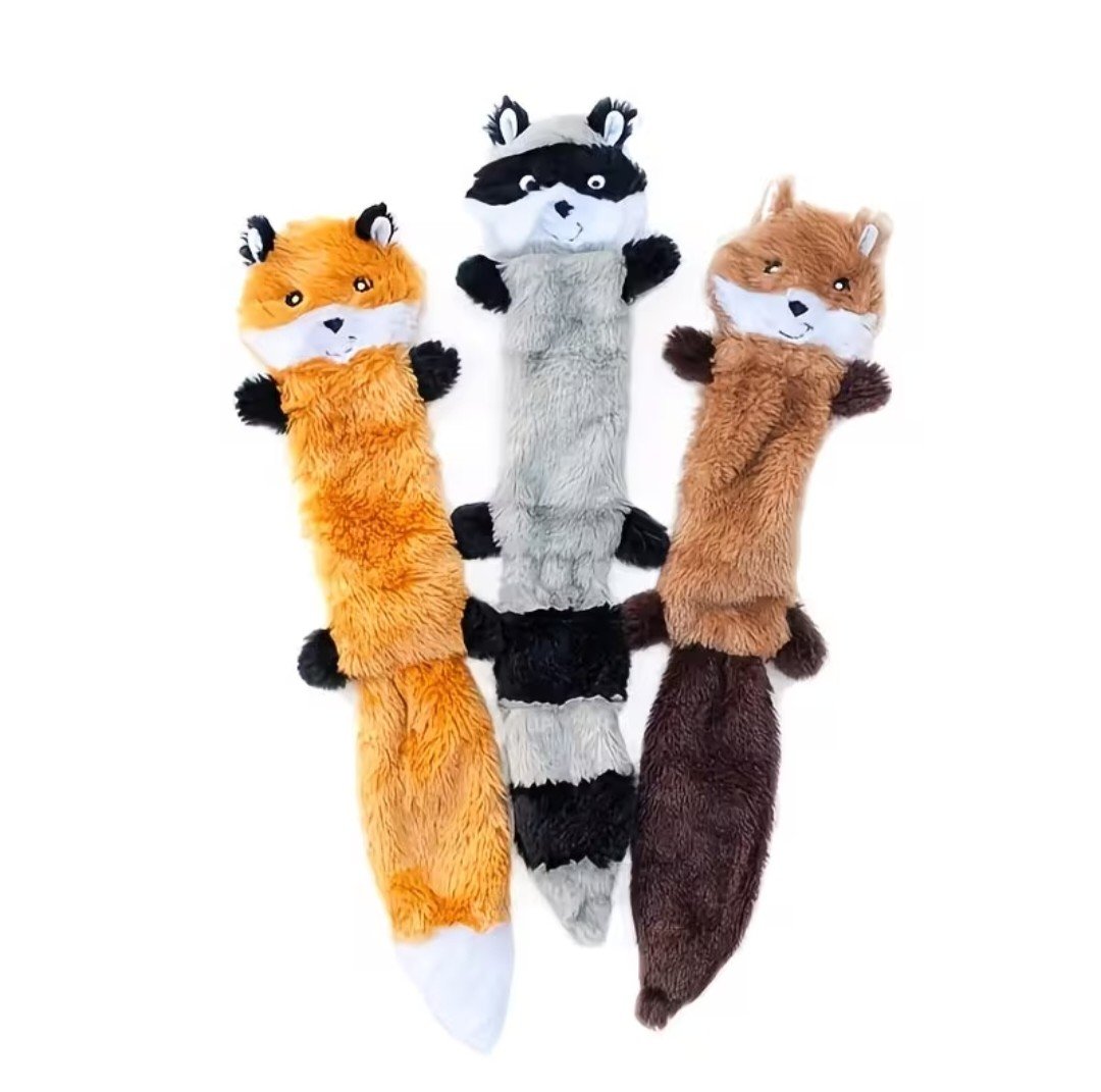 3pcs Soft Fur Plush Squeaky Dog Toys Set product image (7)