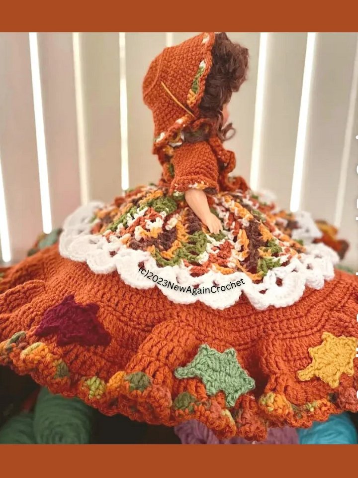 1980s Crochet Autumn/Fall Belle Doll Pattern + Video Tutorial product image (2)