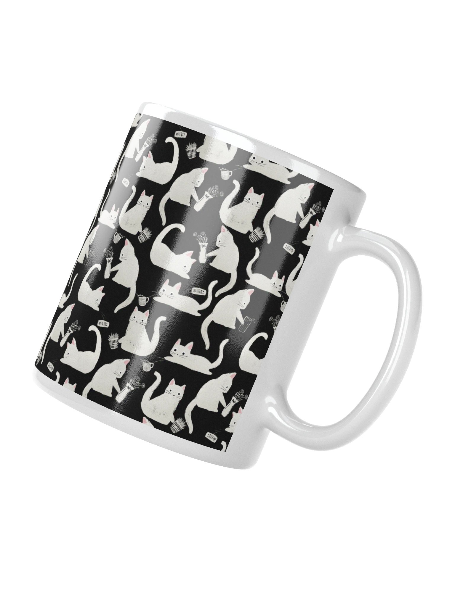 Bad Cats Knocking Stuff Over Coffee Mug, Black product image (5)