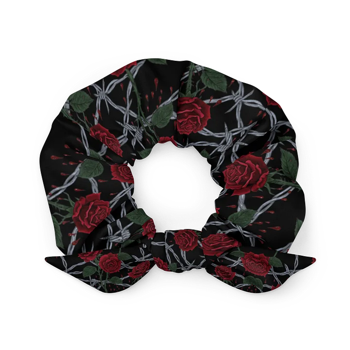 Colored Barbed Wire & Roses Scrunchie product image (1)