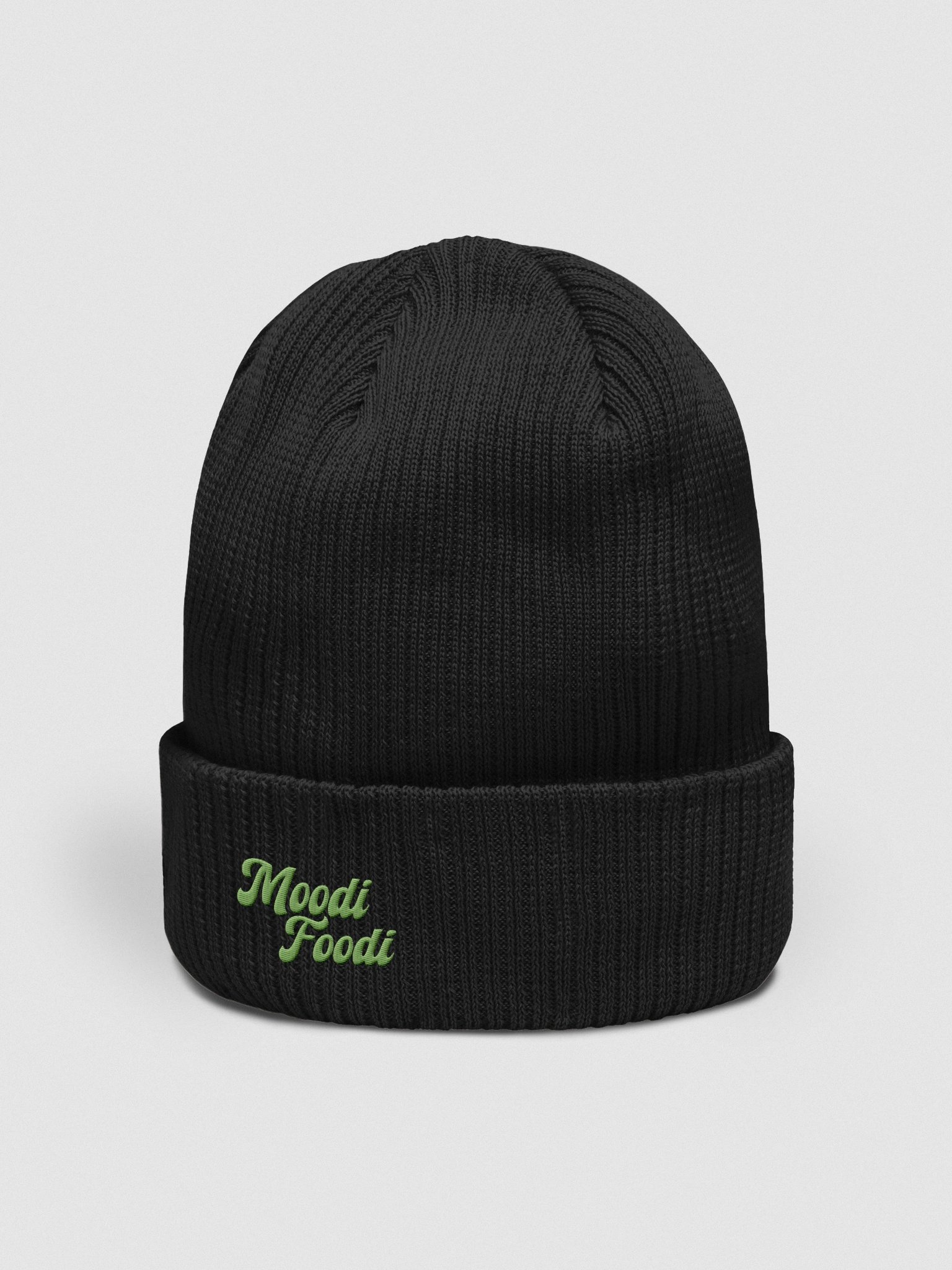 Moodi Foodi Originals – Organic Ribbed Beanie – Olive product image (3)