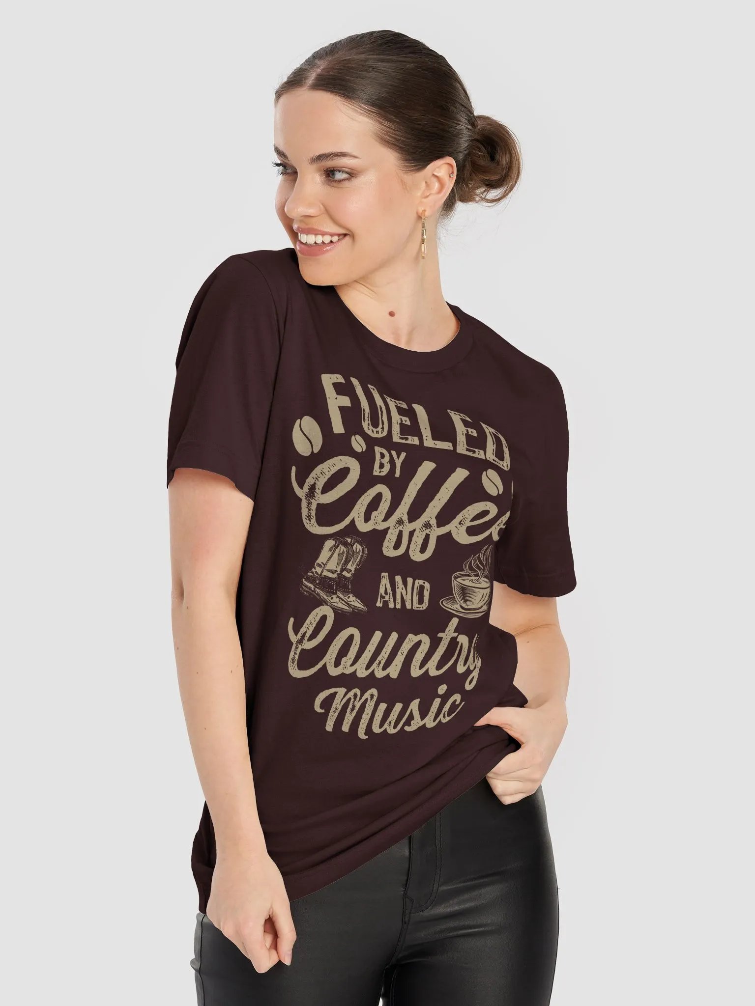 Fueled by Coffee and Country Music T-Shirt – Coffee lover gifts for country fans product image (9)