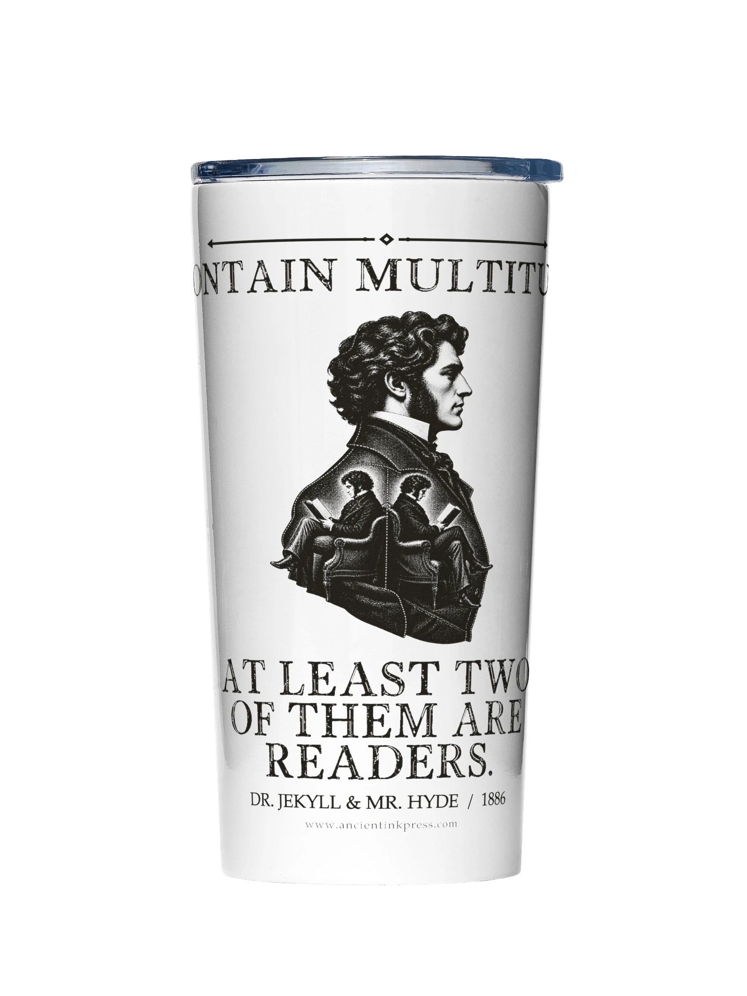 Multitudes Two Readers -- The Strange Case of Dr Jekyll and Mr Hyde 20oz Tumbler product image (1)