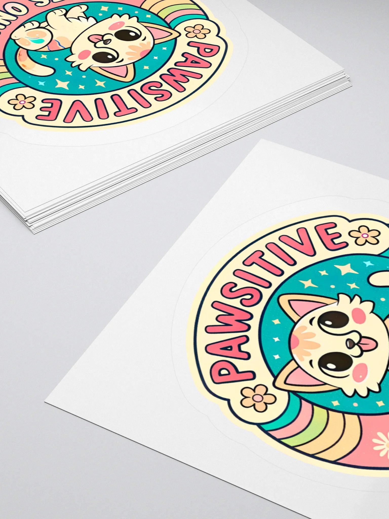 Pawsitive Vibes Cat Sticker Set product image (11)
