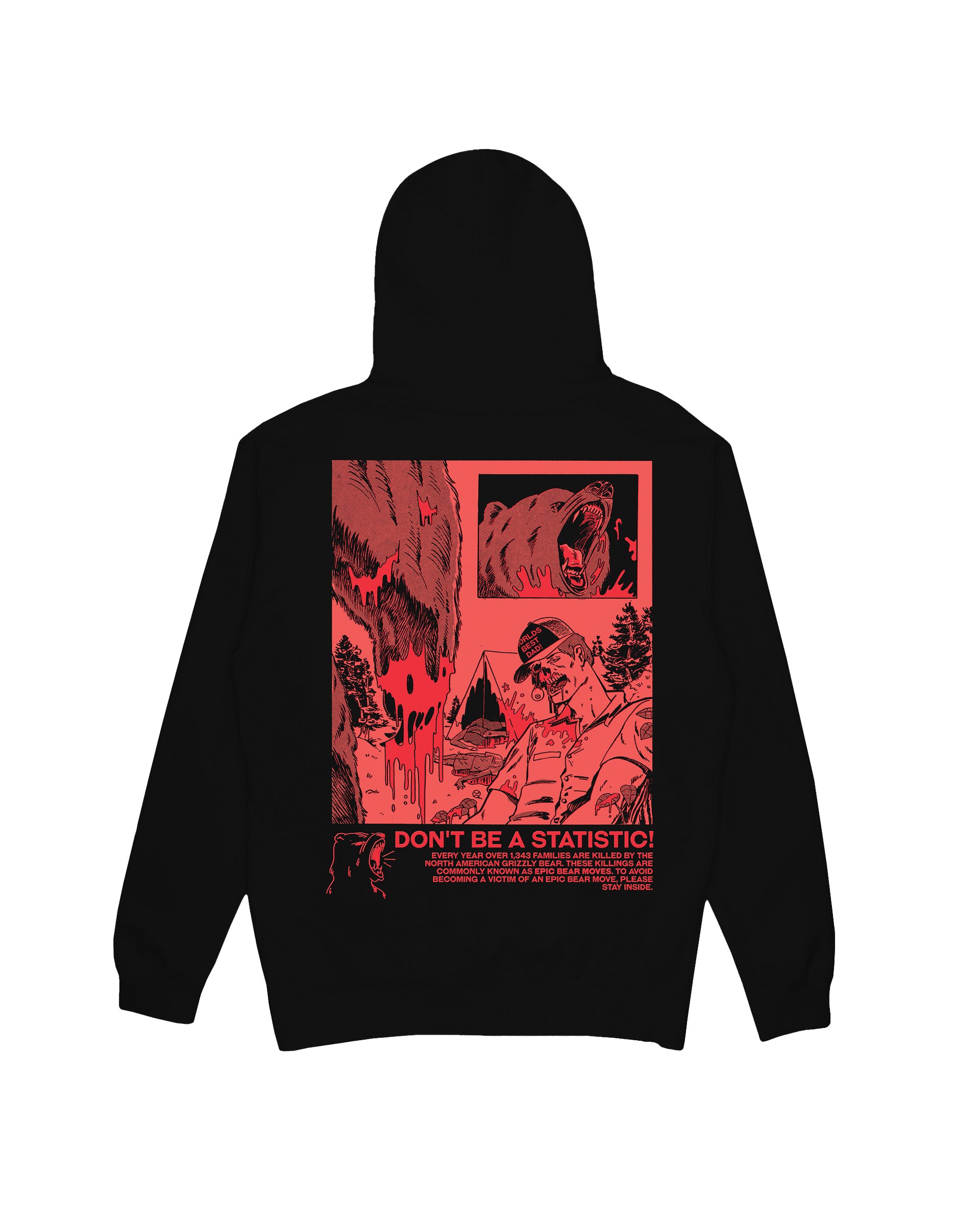 Bear Attack | Black Hoodie product image (2)