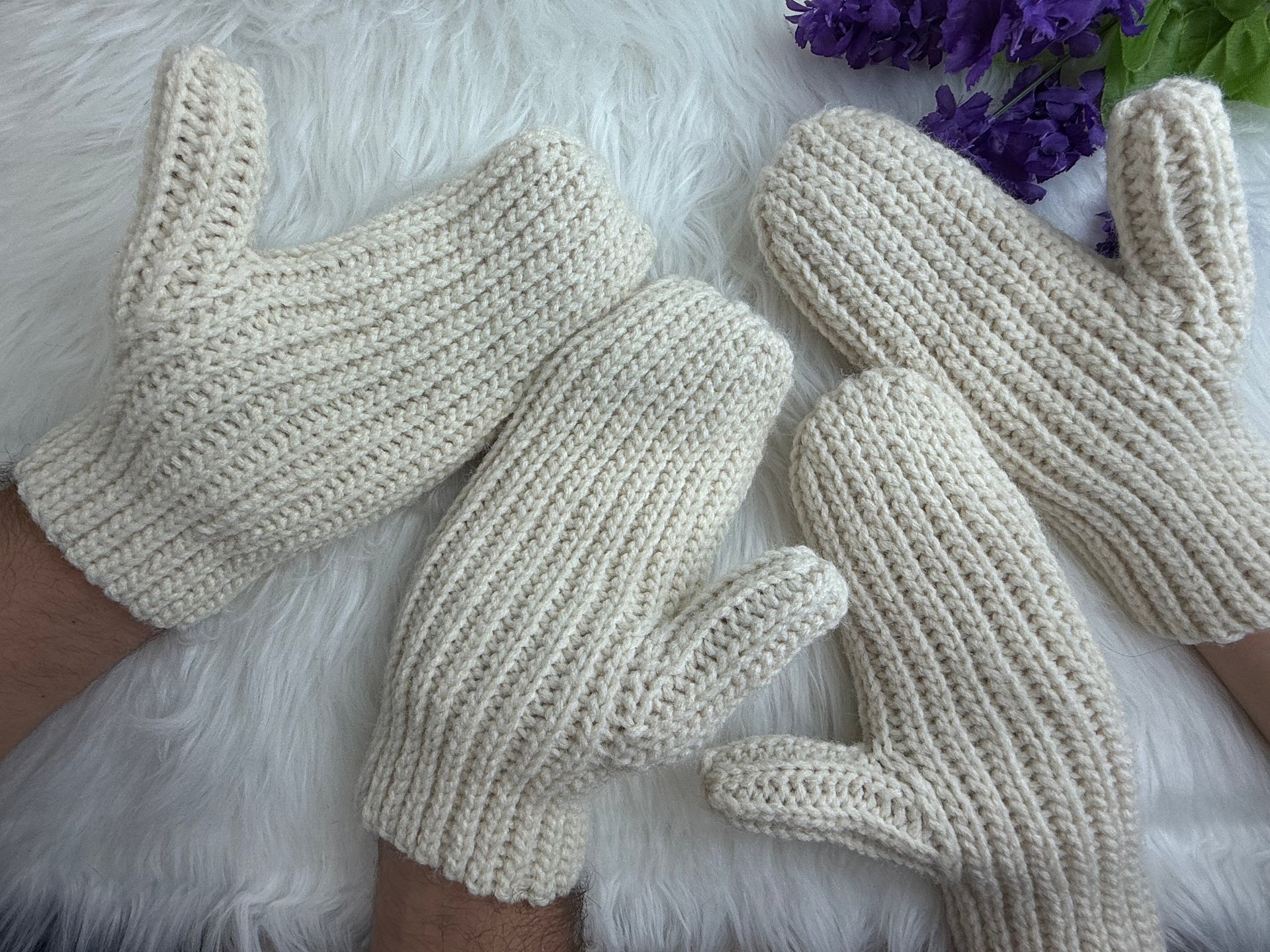 Crochet Couple-Style Mittens Pattern product image (12)