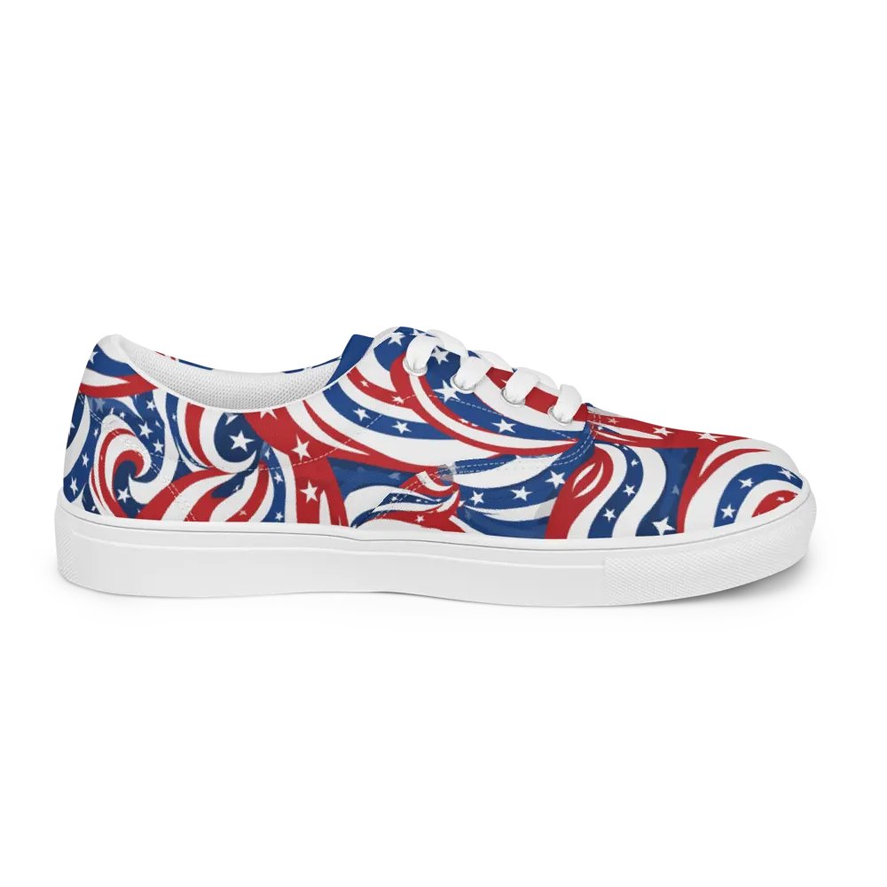 Patriotic Swirls Lace-Up Shoes product image (5)
