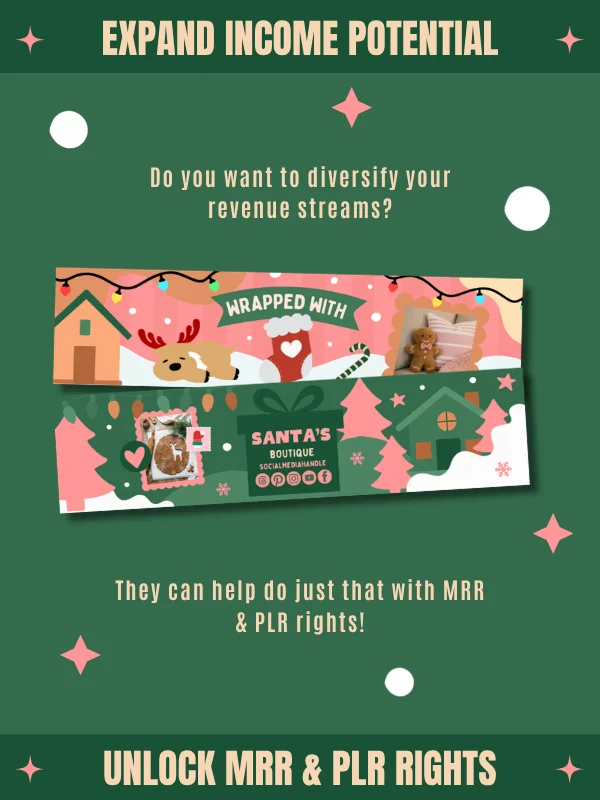 Cute Coquette Christmas Etsy Banners Templates (Canva) product image (9)